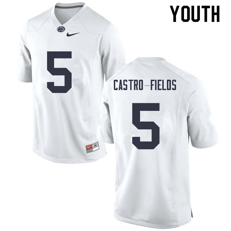 NCAA Nike Youth Penn State Nittany Lions Tariq Castro-Fields #5 College Football Authentic White Stitched Jersey NDO3498IG